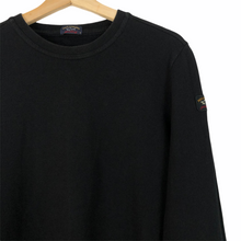 Load image into Gallery viewer, Paul and Shark Black Crew Neck Sweater - Medium (M) PTP 20.5&quot;
