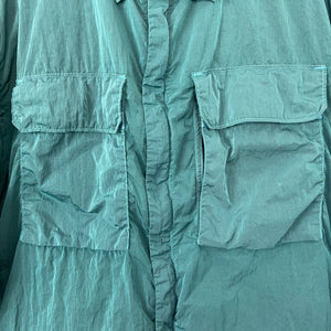 Paul and Shark Water Green Econyl Nylon Metal Overshirt - Triple Extra Large (XXXL) PTP 27"