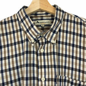 Aquascutum House Check Long Sleeved Shirt - Extra Large (XL) PTP 25"