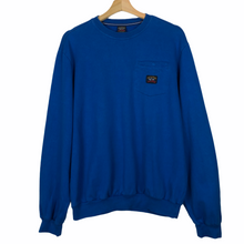 Load image into Gallery viewer, Paul and Shark Blue Crew Neck Pocket Logo Sweater - Large (L) PTP 23.5&quot;
