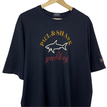 Load image into Gallery viewer, Paul and Shark Navy Short Sleeved Logo T-Shirt - Extra Large (XL) PTP 23.5&quot;
