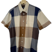 Load image into Gallery viewer, Aquascutum Block Check Short Sleeved Shirt - Medium (M) PTP 21&quot;
