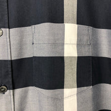 Load image into Gallery viewer, Burberry Brit Navy Blue Nova Check Short Sleeved Shirt - Double Extra Large (XXL) PTP 24.75&quot;
