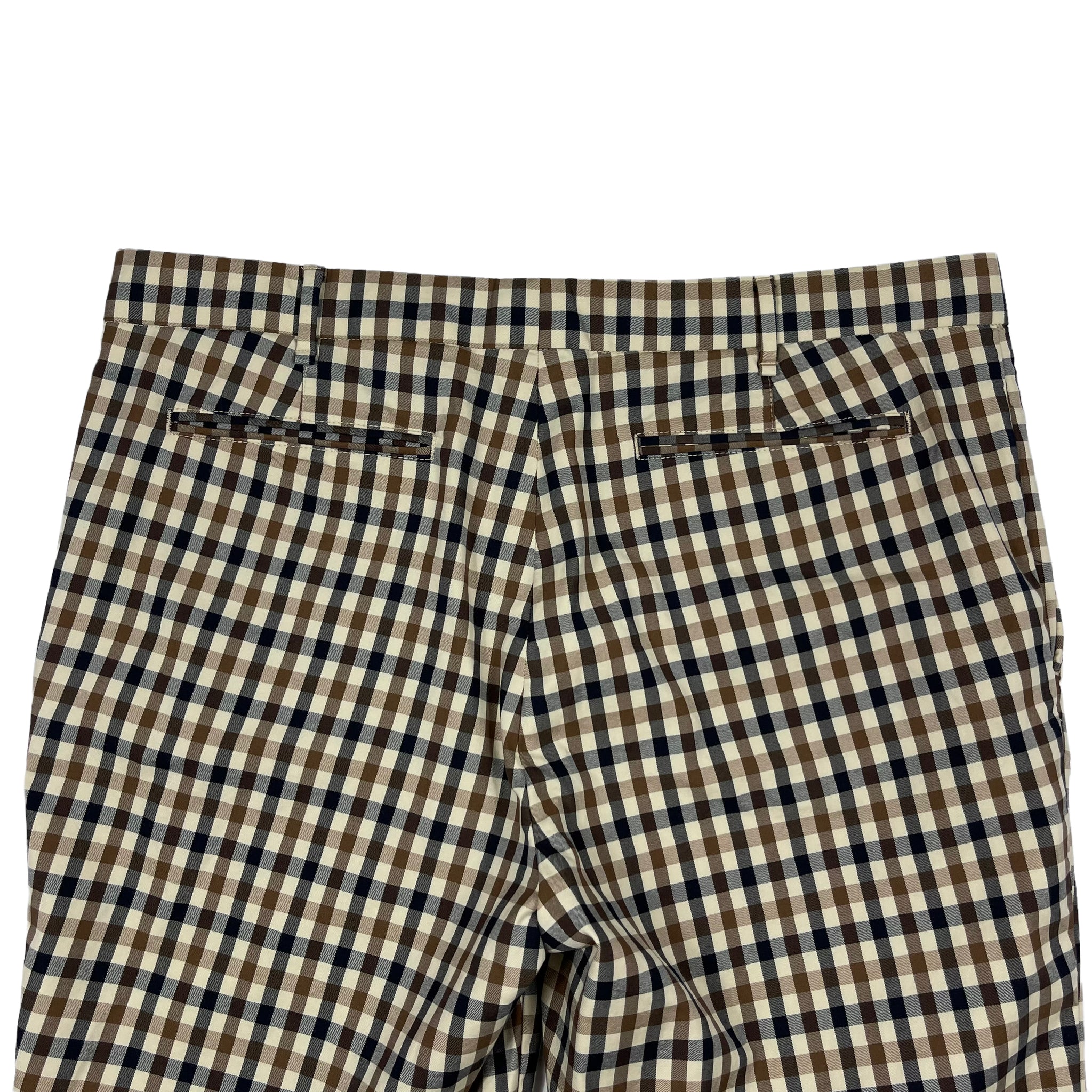 BNWT Aquascutum Club House Check Vicuna Winster Shorts W 36