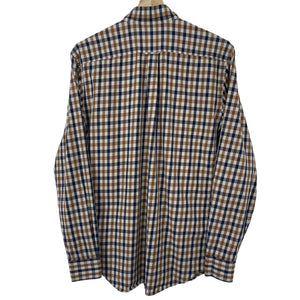 Aquascutum House Check Long Sleeved Shirt - Small (S) PTP 19"