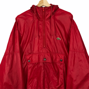 Vintage Red Lacoste Izod Half Zip Cagoule - Extra Large (XL) PTP 28"