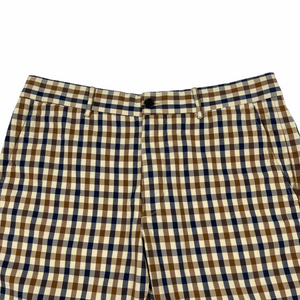 Aquascutum House Club Check Vicuna Shorts - W 30"