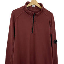 Load image into Gallery viewer, C.P Company Burgundy Half Zip Lens Pullover - Triple Extra Large (XXXL) PTP 26.5&quot;
