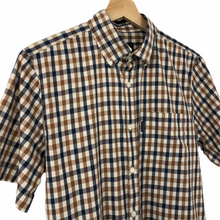 Load image into Gallery viewer, Aquascutum House Check Short Sleeved Shirt - Medium (M) PTP 20.5&quot;
