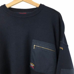 Vintage Paul and Shark Dk Navy Bretagne Sweater - Large (L) PTP 24.5"