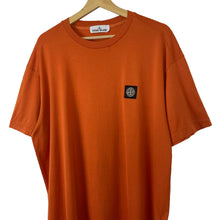 Load image into Gallery viewer, Stone Island Orange Short Sleeved Logo T-Shirt - Double Extra Large (XXL) PTP 24.5&quot;
