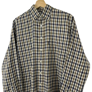 Aquascutum House Check Long Sleeved Shirt - Small (S) PTP 22.5"