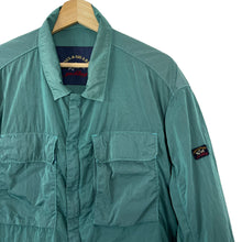 Load image into Gallery viewer, Paul and Shark Water Green Econyl Nylon Metal Overshirt - Triple Extra Large (XXXL) PTP 27&quot;
