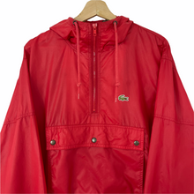 Load image into Gallery viewer, Vintage Red Lacoste Izod Half Zip Cagoule - Medium (M) PTP 24&quot;
