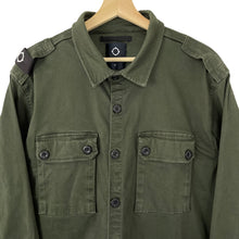 Load image into Gallery viewer, Ma.Strum Green Button Up Double Pocket Overshirt - Extra Large (XL) PTP 25.25&quot;
