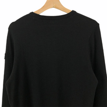 Load image into Gallery viewer, Paul and Shark Black 100% Wool Crew Neck Sweater - Large (L) PTP 20&quot;
