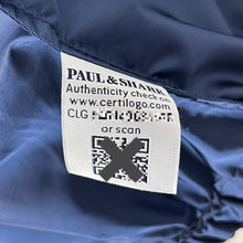 Load image into Gallery viewer, Paul and Shark Navy Blue Hooded Logo Jacket - Large (L) PTP 21.5&quot;
