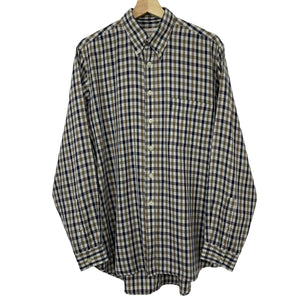 Aquascutum House Check Long Sleeved Shirt - Medium (M) PTP 24"