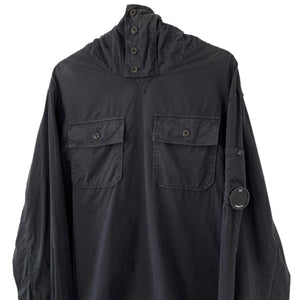 C.P Company Black Pullover Hooded Lens Smock - Large (L) PTP 23"