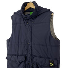 Load image into Gallery viewer, Ma.Strum Navy Hooded Harrier Field Gilet Body Warmer - Medium (M) PTP 22.5&quot;
