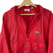 Load image into Gallery viewer, Vintage Red Lacoste Izod Half Zip Cagoule - Medium (M) PTP 24&quot;
