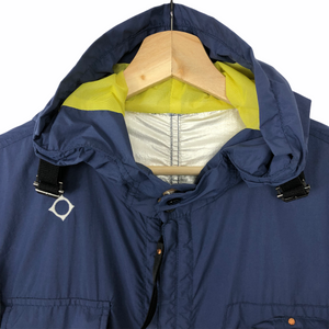 Ma.Strum Blue Multi Pocket Hooded Sniper Jacket - Medium (M) PTP 22.75"