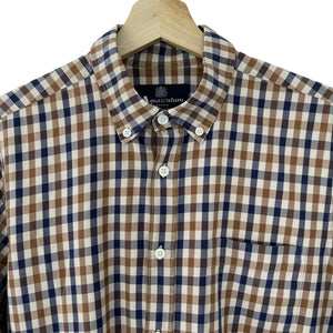 Aquascutum House Check Long Sleeved Shirt - Medium (M) PTP 20"