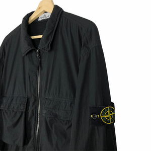 Stone Island Black Double Pocket Overshirt - Double Extra Large (XXL) PTP 25.75"