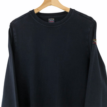 Load image into Gallery viewer, Paul and Shark Navy Logo Crew Neck Sweater - Medium (M) PTP 20&quot;
