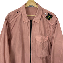 Load image into Gallery viewer, Stone Island Salmon Pink Full Zip Pocket Overshirt - Double Extra Large (XXL) PTP 26.25&quot;
