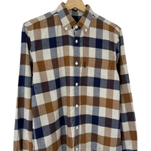 Load image into Gallery viewer, Aquascutum Block Check Flannel Long Sleeved Shirt - Small (S) PTP 19&quot;
