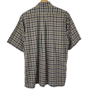 Aquascutum House Check Short Sleeved Shirt - Medium (M) PTP 21.75"