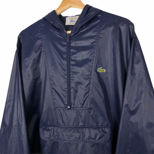 Vintage Dark Navy Lacoste Izod Half Zip Cagoule - Extra Large (XL) PTP 26"