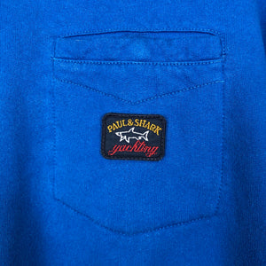 Paul and Shark Blue Crew Neck Pocket Logo Sweater - Large (L) PTP 23.5"