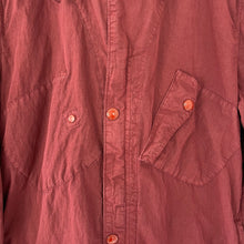 Load image into Gallery viewer, C.P Company Burgundy Goggle Hooded Overshirt - Large (L) PTP 22.75&quot;
