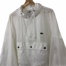 Load image into Gallery viewer, Vintage White Lacoste Izod Half Zip Cagoule - Medium (M) PTP 23&quot;
