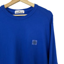 Load image into Gallery viewer, Stone Island Blue Crew Neck Logo Sweater - Extra Large (XL) PTP 23.5&quot;
