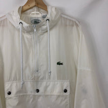 Load image into Gallery viewer, Vintage White Lacoste Izod Half Zip Cagoule - Medium (M) PTP 23&quot;
