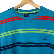 Load image into Gallery viewer, Paul and Shark Multicoloured Striped Short Sleeved T-Shirt - Large (L) PTP 23&quot;
