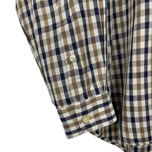 Aquascutum House Check Long Sleeved Shirt - Medium (M) PTP 24"