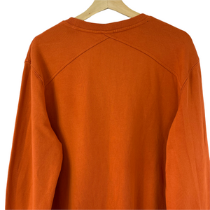 Ma.Strum Orange Crew Neck Logo Sweater - Large (L) PTP 24"