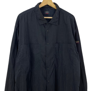 Paul and Shark Navy Econyl Nylon Metal Overshirt - Extra Large (XL) PTP 24.5"