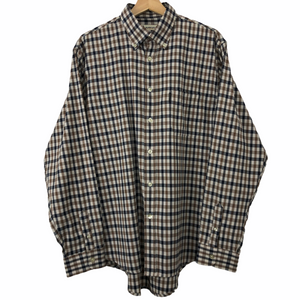 Aquascutum House Check Long Sleeved Shirt - Extra Large (XL) PTP 24.25"