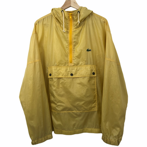 Vintage Yellow Lacoste Izod Half Zip Cagoule - Large (L) PTP 25.5"