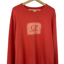 Load image into Gallery viewer, C.P Company Coral Crew Neck Logo Sweater - Extra Large (XL) PTP 23.5&quot;
