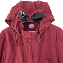 Load image into Gallery viewer, C.P Company Burgundy Goggle Hooded Overshirt - Large (L) PTP 22.75&quot;
