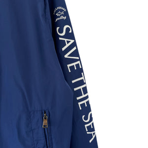 Paul and Shark Blue Save The Sea Jacket - Double Extra Large (XXL) PTP 26.25"