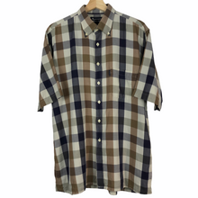 Load image into Gallery viewer, Aquascutum Block Check Short Sleeved Shirt - Extra Large (XL) PTP 23.5&quot;
