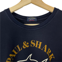 Load image into Gallery viewer, Paul and Shark Navy Short Sleeved Logo T-Shirt - Extra Large (XL) PTP 23.5&quot;
