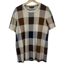 Load image into Gallery viewer, Aquascutum Block Check Short Sleeved T-Shirt - Large (L) PTP 21.25&quot;
